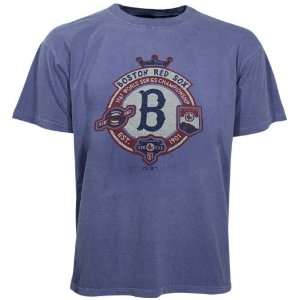  Majestic Boston Red Sox Royal Blue Crown T shirt: Sports 