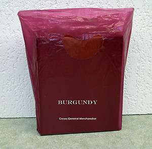 100 BURGUNDY Plastic Merchandise Shopping Bags 7x3x12  