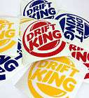 Drift King Sticker Diecut Decal Vinyl Funny Car Shocker Illest JDM 