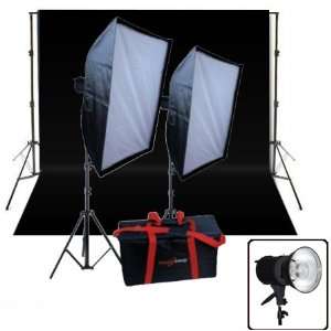   Photography with background stand & black backdrop
