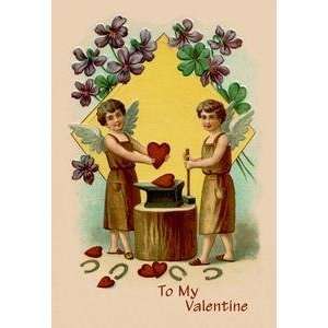  Vintage Art Blacksmiths Making Hearts   10536 4