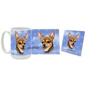  Chihuahua Mug & Coaster Gift Box Combo   Dog/Puppy/Canine 