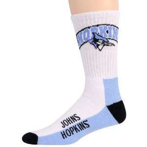  Johns Hopkins Blue Jays Tri Color Team Logo Crew Socks 