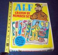 1987 VINTAGE ORGINAL *ALF* CRAYON BY NUMBER SET (6) NEW IN BOX  