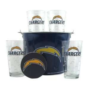 San Diego Chargers Pint and Beer Bucket Set  NFL Beer Bucket and Pint 