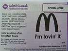 McDonalds coupons b1g1 Filet O Fish & 1 Med drink* 