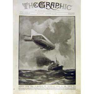  Zeppelin Blockade North Sea Germany Ww1 Print 1915