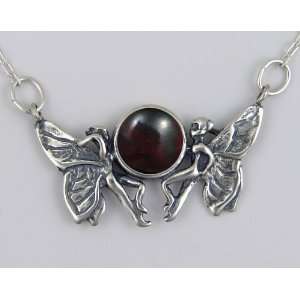  A Sweet Pair of Fairies Accented with Genuine Bloodstone Jewelry