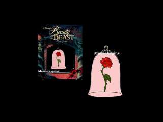 Beauty Beast 10thAnn ENCHANTED ROSE Disney LE Boxed Pin  