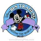 Disney HM Hidden Mickey Pin Blue Pin Trading Around the World Logo