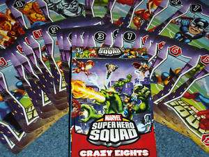 Super Heros Hulk, Spiderman, Batman Games Crazy Eight  