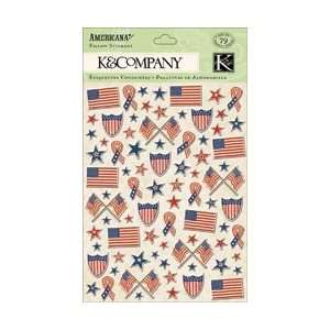  K & Company Americana Pillow Stickers Flags; 3 Items/Order 