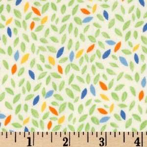  44 Wide Moda Love U Scattered Leaves Grass/Green Fabric 
