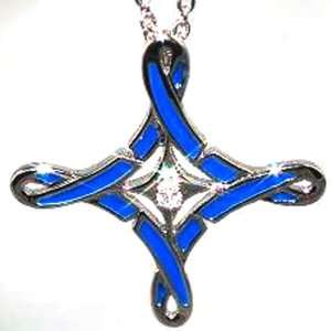 Blue Ribbons Cross W 20 Chain