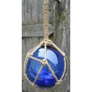  Hand Knotted Rope Buoy 8 Blue Float