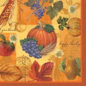  Thanksgiving Scrapbook Beverage Napkins 16ct Toys & Games