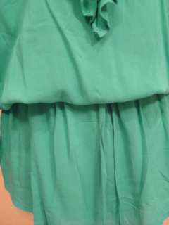 ella moss Teal Green Ruffle Front Blouse Top S NWT $134  