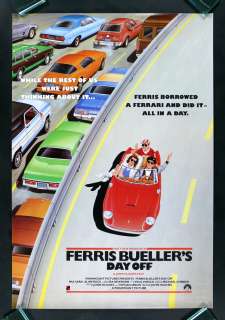 FERRIS BUELLERS DAY OFF * ORIGINAL MOVIE POSTER FERRARI SAUSAGE KING 