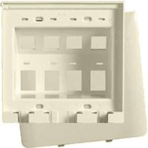  On Q/Legrand 8 Port Hide A Port Outlet, Light Almond 