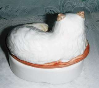1989 Ceramic Musical Cat Plays Bianka  