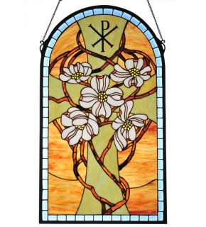 Cross Biblical Stained Glass Window Bible Spiritual  