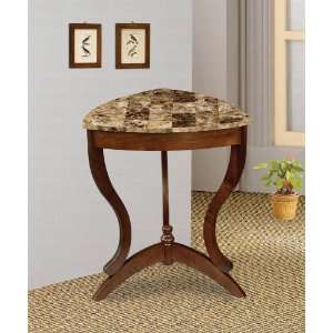  Side Table In Cherry With Marble Top