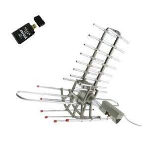  UHF/VHF TV Remote Control Antenna 360 Degree Rotation Plus 