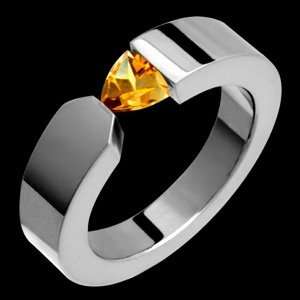   12.25 Titanium Ring with Tension Set Citrine Alain Raphael Jewelry