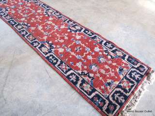 Old Soumak rug runner red blue #1385 unique  