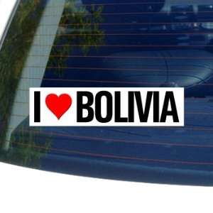  I Love Heart BOLIVIA   Window Bumper Sticker: Automotive