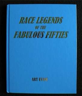 RARE SIGNED 1st Ed Race Legends of the Fabulous Fifties Evans  