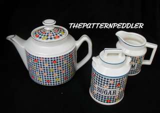 Vintage ENESCO Country Style TeaPot Set w Creamer&Sugar  