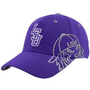 Top of the World LSU Tigers Purple Bootleg One Fit Hat:  