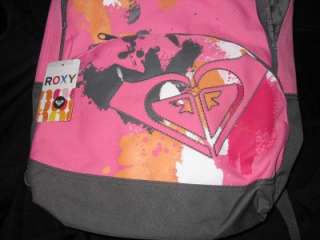 NEW Girl ROXY Pink Grey School Backpack Book Bag NWT  