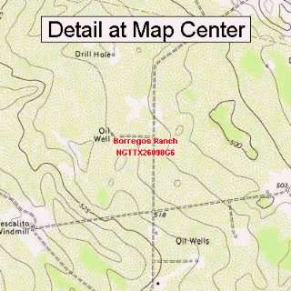  USGS Topographic Quadrangle Map   Borregos Ranch, Texas 