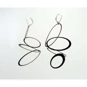  Melissa Borrell Design Tangent Earrings   Black