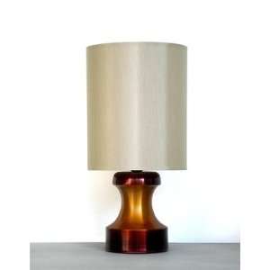   Lamp with Pebble Shade in Maroon and Two Tone Rust