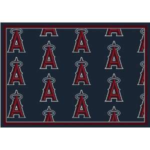 MLB Team Repeat Los Angeles Angels Baseball Rug Size: 7 8 
