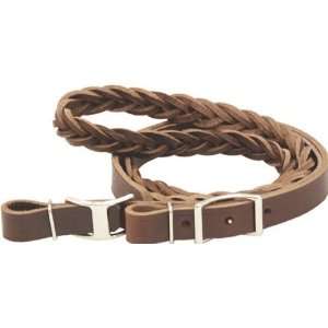  Saddlesmith of Texas 5 Plait Roping Reins   Burgundy 