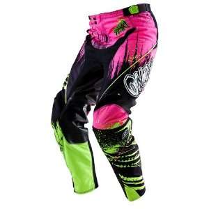   Crypt Youth Boys Dirt Bike Motorcycle Pants   Black/Neon / Size 12/14
