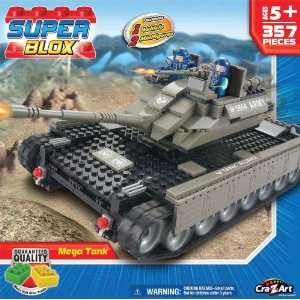  Cra Z Art Super Blox Deluxe   Mega Tank: Toys & Games