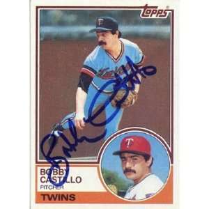   Castillo Autographed / Signed 1983 Topps # 327 Card   Minnesota Twins