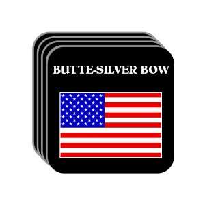  US Flag   Butte Silver Bow, Montana (MT) Set of 4 Mini 