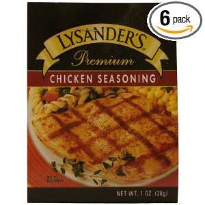 Lysanders Premium Seasoning, Chicken, 1 Ounce (Pack of 6)  
