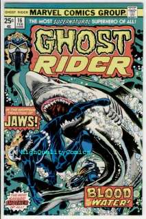GHOST RIDER #16, Blood, Shark, Jaws, Movie, 1973, VFN+  