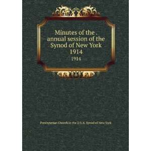  of the . annual session of the Synod of New York. 1914 Presbyterian 