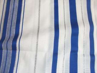 Tallit Thallit PRAYER SHAWL 18X72 Blue/Silver FREE Kipa  