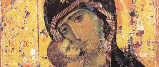 BIG RUSSIAN ORTHODOX ICON   VLADIMIR THE MOTHER OF GOD. Early XII th 