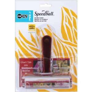   Speedball 4 Inch Pop In Acrylic Roller Brayer Arts, Crafts & Sewing