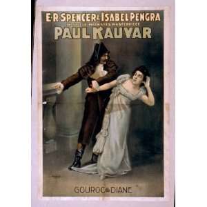 Poster E.R. Spencer and Isabel Pengra in Steele MacKayes masterpiece 